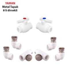 METAL KOMBİ SETİ DİRSEKLİ 8 Lİ (YAMAN)-(KOLİ ADET 36)