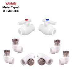 METAL KOMBİ SETİ DİRSEKLİ 8 Lİ (YAMAN)-(KOLİ ADET 36)