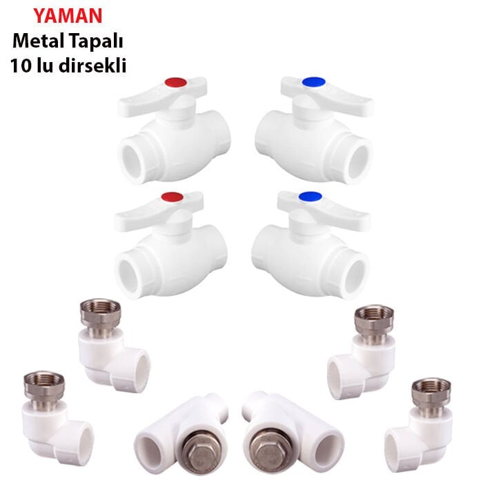 METAL KOMBİ SETİ DİRSEKLİ 10 LU (YAMAN)-(KOLİ ADET 36)